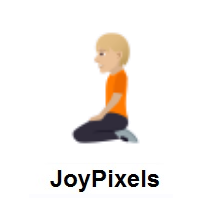 Person Kneeling: Medium-Light Skin Tone on JoyPixels