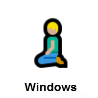 Person Kneeling: Medium-Light Skin Tone on Microsoft Windows