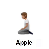 Person Kneeling: Medium Skin Tone on Apple iOS