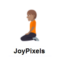 Person Kneeling: Medium Skin Tone on JoyPixels