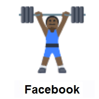 Person Lifting Weights: Dark Skin Tone on Facebook