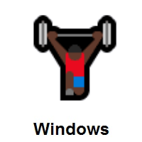 Person Lifting Weights: Dark Skin Tone on Microsoft Windows