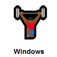 Person Lifting Weights: Medium-Dark Skin Tone on Microsoft Windows