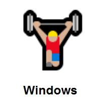 Person Lifting Weights: Medium-Light Skin Tone on Microsoft Windows