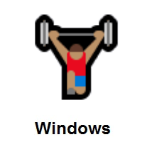 Person Lifting Weights: Medium Skin Tone on Microsoft Windows