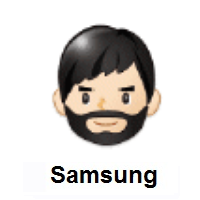 Person: Light Skin Tone, Beard on Samsung