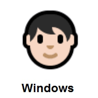 Person: Light Skin Tone on Microsoft Windows