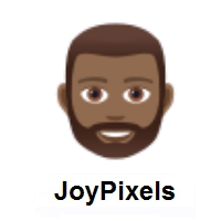 Person: Medium-Dark Skin Tone, Beard on JoyPixels