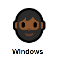 Person: Medium-Dark Skin Tone, Beard on Microsoft Windows