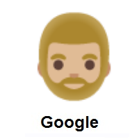 Person: Medium-Light Skin Tone, Beard on Google Android