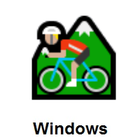 Person Mountain Biking: Medium-Light Skin Tone on Microsoft Windows