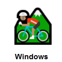 Person Mountain Biking: Medium Skin Tone on Microsoft Windows