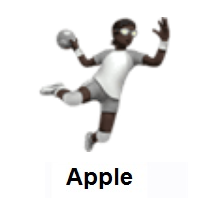 Person Playing Handball: Dark Skin Tone on Apple iOS