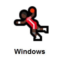 Person Playing Handball: Dark Skin Tone on Microsoft Windows