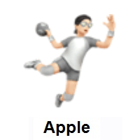 Person Playing Handball: Light Skin Tone on Apple iOS