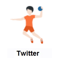 Person Playing Handball: Light Skin Tone on Twitter Twemoji