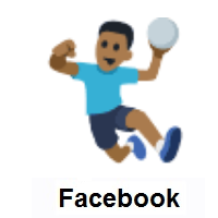 Person Playing Handball: Medium-Dark Skin Tone on Facebook