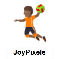 Person Playing Handball: Medium-Dark Skin Tone on JoyPixels