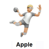 Person Playing Handball: Medium-Light Skin Tone on Apple iOS