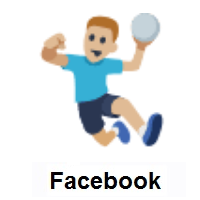Person Playing Handball: Medium-Light Skin Tone on Facebook