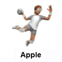 Person Playing Handball: Medium Skin Tone on Apple iOS