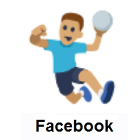 Person Playing Handball: Medium Skin Tone on Facebook