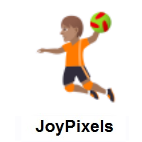 Person Playing Handball: Medium Skin Tone on JoyPixels