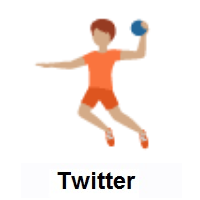 Person Playing Handball: Medium Skin Tone on Twitter Twemoji