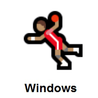 Person Playing Handball: Medium Skin Tone on Microsoft Windows