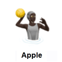 Person Playing Water Polo: Dark Skin Tone on Apple iOS