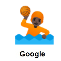 Person Playing Water Polo: Dark Skin Tone on Google Android
