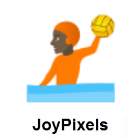 Person Playing Water Polo: Dark Skin Tone on JoyPixels