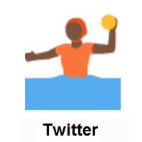 Person Playing Water Polo: Dark Skin Tone on Twitter Twemoji