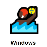 Person Playing Water Polo: Dark Skin Tone on Microsoft Windows