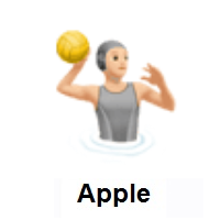 Person Playing Water Polo: Light Skin Tone on Apple iOS