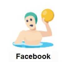 Person Playing Water Polo: Light Skin Tone on Facebook