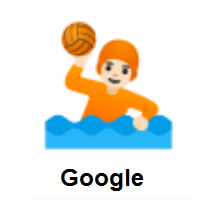 Person Playing Water Polo: Light Skin Tone on Google Android