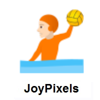 Person Playing Water Polo: Light Skin Tone on JoyPixels