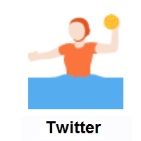 Person Playing Water Polo: Light Skin Tone on Twitter Twemoji