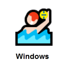 Person Playing Water Polo: Light Skin Tone on Microsoft Windows