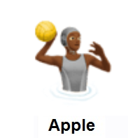 Person Playing Water Polo: Medium-Dark Skin Tone on Apple iOS