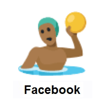 Person Playing Water Polo: Medium-Dark Skin Tone on Facebook