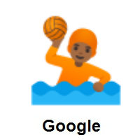 Person Playing Water Polo: Medium-Dark Skin Tone on Google Android