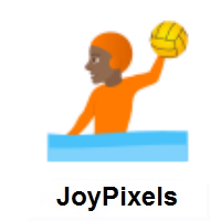 Person Playing Water Polo: Medium-Dark Skin Tone on JoyPixels