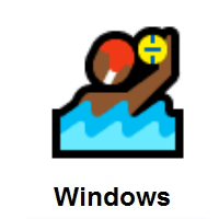 Person Playing Water Polo: Medium-Dark Skin Tone on Microsoft Windows