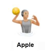 Person Playing Water Polo: Medium-Light Skin Tone on Apple iOS