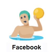 Person Playing Water Polo: Medium-Light Skin Tone on Facebook