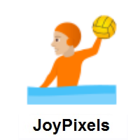 Person Playing Water Polo: Medium-Light Skin Tone on JoyPixels