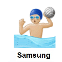 Person Playing Water Polo: Medium-Light Skin Tone on Samsung