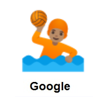 Person Playing Water Polo: Medium Skin Tone on Google Android